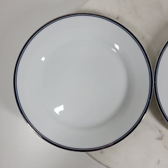 Williams Sonoma Open Kitchen Salad Plate 9" Gold Trim Porcelain 2-Pc Dinnerware - Picture 6 of 16